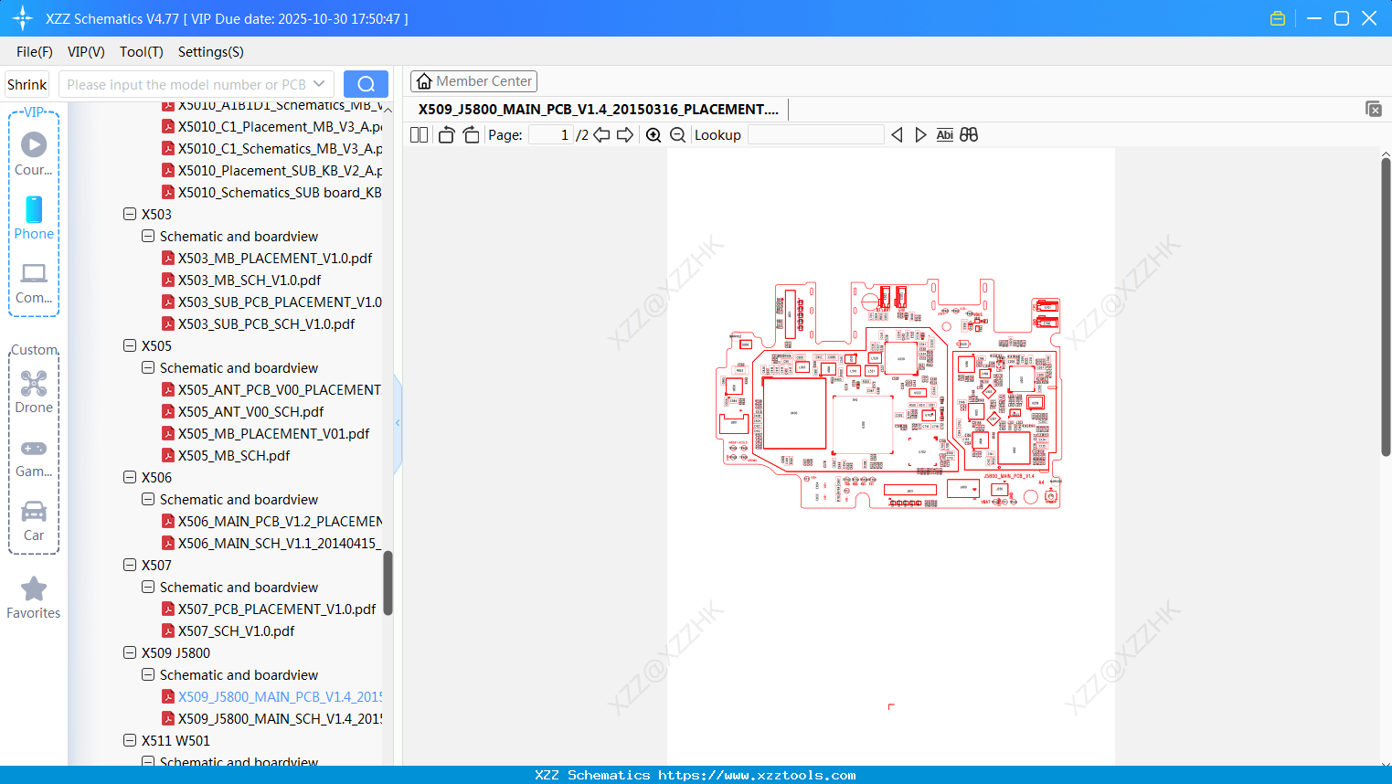 Infinix X509_J5800_MAIN_PCB_V1.4_20150316_PLACEMENT